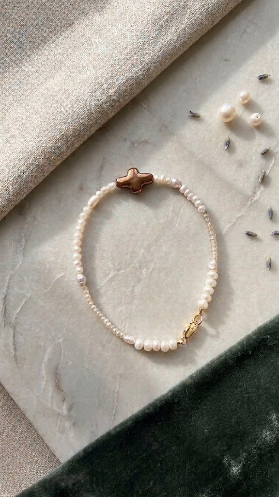 Custom Handmade Bracelet w/ Pearl Charm