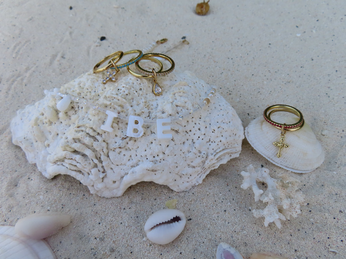 Bridal necklaces with personal letter and heart details